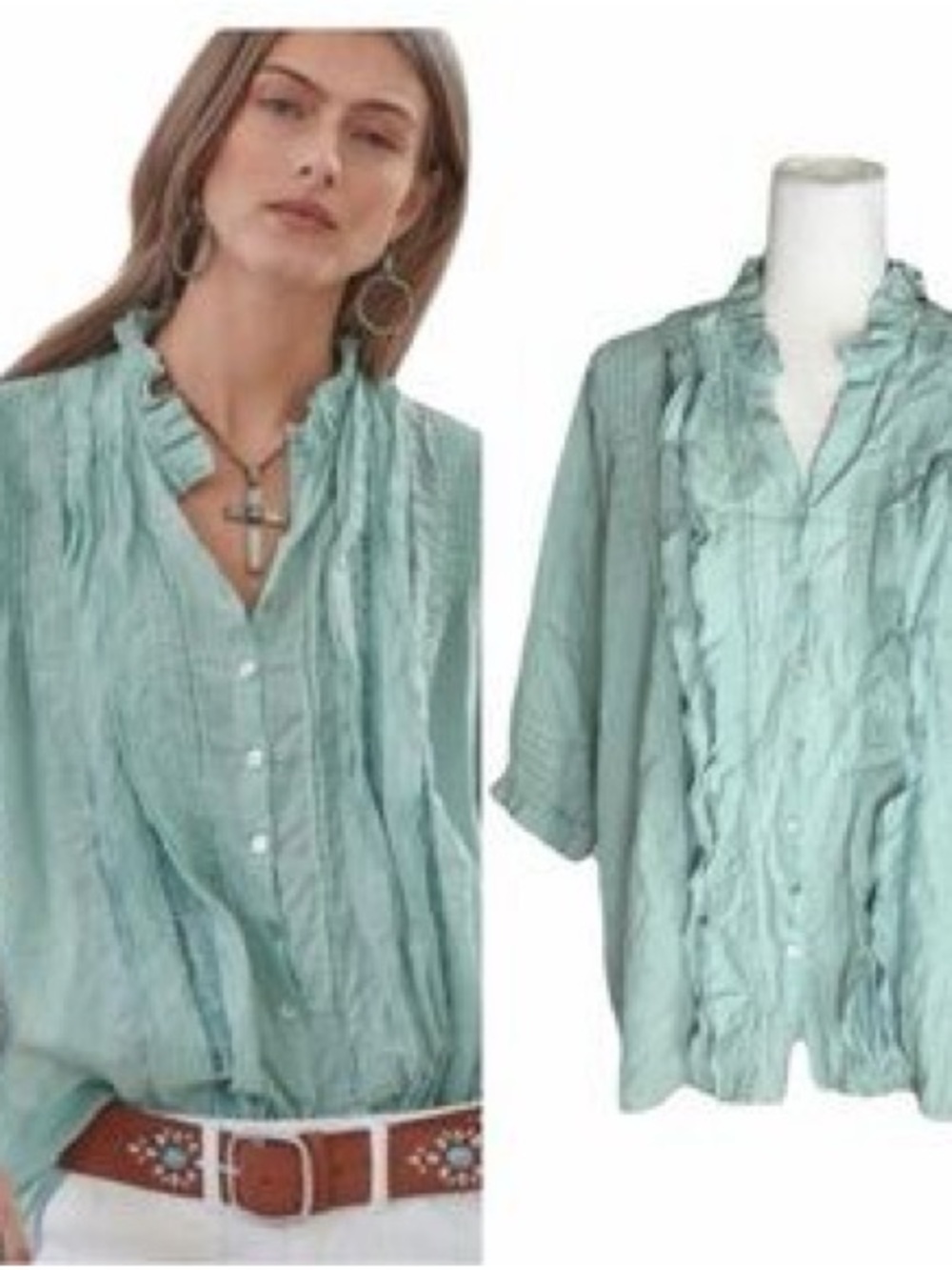 😎 JP and Mattie gardencore lightweight cotton gauze summer top